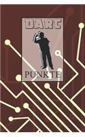 Dart Punkte: Spielblock um deine Punkte zu notieren - mit Dart Outs - Training oder Turnier - Crickets - 301, 501, 701 - Scorer Book