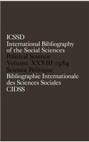 Ibss: Political Science: 1984 Volume 33