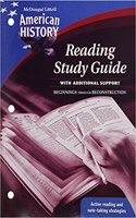 American History, Grades 6-8 Beginnings Through Reconstruction Reading Study Guide