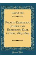 Palatin Erzherzog Joseph Und Erzherzog Karl in Pest, 1803-1804 (Classic Reprint)