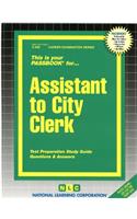 Assistant to City Clerk: Passbooks Study Guide