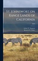 St. Johnswort on Range Lands of California; B503