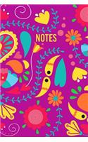 Notes: A Whimsical Sketch-style Bohemian Journal, Hearts, Chevron, Hippie, Gypsie-style Notebook