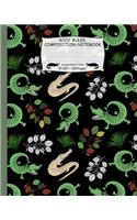 Wide Ruled Composition Notebook. Alligator Pattern