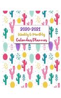2020 - 2021 Weekly & Monthly Calendar Planner: 24 - Months ( Jan 2020 - Dec 2021) - January through December with Beautiful Cactus Lover(1 2020-2021 Monthly Planner)