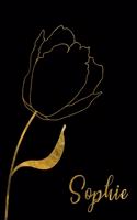 Sophie: Personalized Writing Journal for Women - Elegant Black and Gold