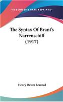 The Syntax of Brant's Narrenschiff (1917)