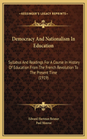 Democracy And Nationalism In Education