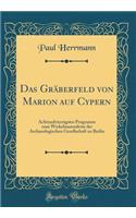 Das Grï¿½berfeld Von Marion Auf Cypern: Achtundvierzigstes Programm Zum Wickelmannsfeste Der Archaeologischen Gesellschaft Zu Berlin (Classic Reprint)