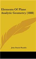 Elements of Plane Analytic Geometry (1888)