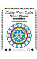 Riding Moon Cycles Moon Phase Doodles Adult Coloring Book