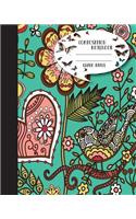 Composition Notebook Graph Ruled Journal Diary Heart and sunflower Drawing 8" x 10",120 P