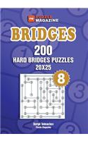 Bridges - 200 Hard Bridges Puzzles 20x25 (Volume 8)