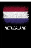 Netherland Flag Notebook: Journal, Notebook & Composition book - Large (6 x 9 inshes) - 120 Pages -