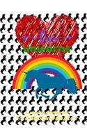 I Love Unicorns: Jurnal Unicorns Lined Notebook 110 Pages Pretty Lined Notebook for Girls, Perfect for Diary