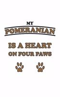 My Pomeranian is a heart on four paws: Notebook, Journal for Dog Owners - dot grid - 6x9 - 120 pages