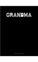 Grandma (With Softball Graphics): Unruled Composition Book(1280 Unruled Composition Book)