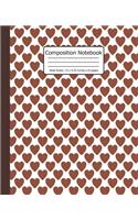 Composition Notebook: Love- Composition Journal Wide Ruled: 110 Pages Book for Kids Teens School Students And Teachers as a gift