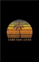 Cabo San Lucas: Christmas Notebook With Retro Mexican Sunset Holiday Palm Tree Design. Vintage Soft Cover Travel Journal Diary With Lined Wide Ruled Paper.