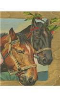 Rustic Vintage Christmas Horses Holly Berries School Composition Book 130 Pages: (Notebook, Diary, Blank Book)(Vintage Christmas Image Journals Notebooks Diaries)