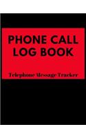 Phone Call Log Book