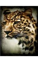 Leopard Notebook: 8.5 X 11 202 College Ruled Pages