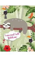 I can and I will Watch me (Notebook Journal Diary),: 120 pages, 8.5" x 11" (Notebook Lined 60 pages and Blank No Lined 60 pages)