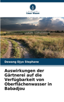Auswirkungen der Gärtnerei auf die Verfügbarkeit von Oberflächenwasser in Babadjou