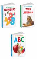 Pocket Board Book Set of ABC, Wild Animals and Numbers : All-in-one learning board book, Toddler educational picture books, Preschool Kids Books Children | Pack of 3 Books for Kids