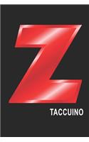 Z Taccuino: Z Taccuino monogramma lettera Z, A4, (15,2 x 22,9 cm) 120 pagine a righe, pagine bianche, Copertina flessibile, ALFABETO