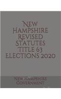 New Hampshire Revised Statutes Title 63 Elections