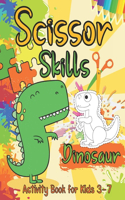 Dinosaur Scissor Skills Activity Book for Kids Ages 3-7