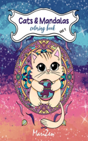 Cats and Mandalas Coloring Book