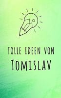 Tolle Ideen von Tomislav: Unliniertes Notizbuch mit Rahmen für deinen Vornamen