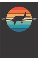Notebook: Airplane Dot Grid 6x9 120 Pages