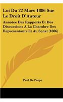 Loi Du 22 Mars 1886 Sur Le Droit D'Auteur