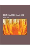 Critical Miscellanies Volume 1