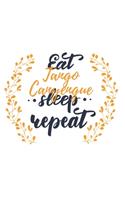 Eat Sleep Tango Canyengue Repeat: Blank Sheet Notebook / Blank Sheet Music Notebook Gift, 120 Pages, 6x9, Soft Cover, Manuscript Paper Finish