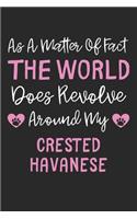 As A Matter Of Fact The World Does Revolve Around My Crested Havanese: Lined Journal, 120 Pages, 6 x 9, Funny Crested Havanese Gift Idea, Black Matte Finish (As A Matter Of Fact The World Does Revolve Around My Crested 