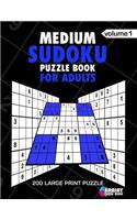 Medium Sudoku Puzzle Book For Adults