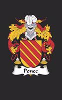 Ponce: Ponce Coat of Arms and Family Crest Notebook Journal (6 x 9 - 100 pages)