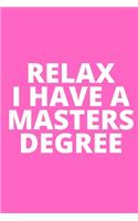 Relax I Have a Masters Degree