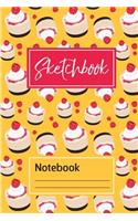 Notebook: Cheesecake edition, Dashed Lined, 6x9inches, 100pages