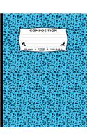 Composition: 100 Pages College Ruled 7.44 x 9.69 in.: Fairies All Over Blue Marble Note Book Journal Diary Silhouette Pattern Note Pad Fun Unique Design for boys