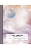 Composition Notebook - Wide Ruled Paper Journal: Large Lined Writing and Journaling Book - Dreamy Fantasy Landscape
