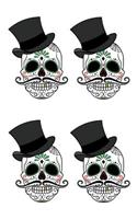 Fancy Sugar Skulls: 6 X 9 Blank Lined Journal