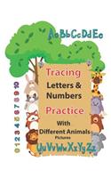 Tracing Letters & Numbers with Different Animals Pictures