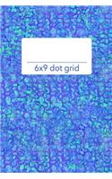 6x9 Dot Grid: Blue Groovy Colorful Cover Sketch Book Planner Organizer with Dot Grid Pages!