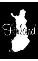 Finland - Black Lined Notebook with Margins