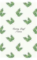 Curry Leaf Notes: 6"x9" Unruled Blank Notebook Watercolor Texture Design Vegetable Food Ingredient Pattern Cover. Matte Softcover Note Book Journal